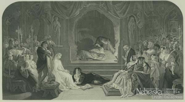 Plate of Hamlet Act iii Scene ii