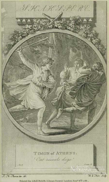 Plate of Timon chasing off