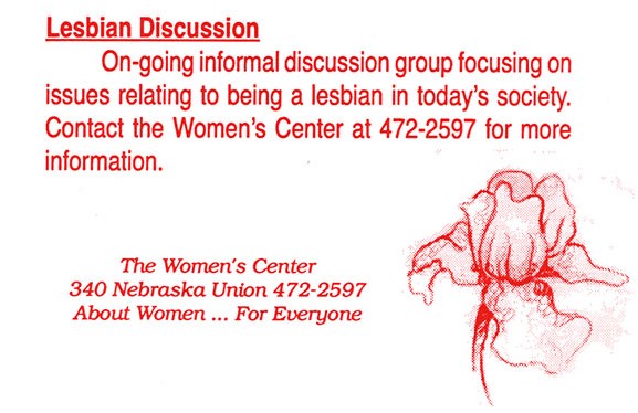 Lesbian discussion flyer