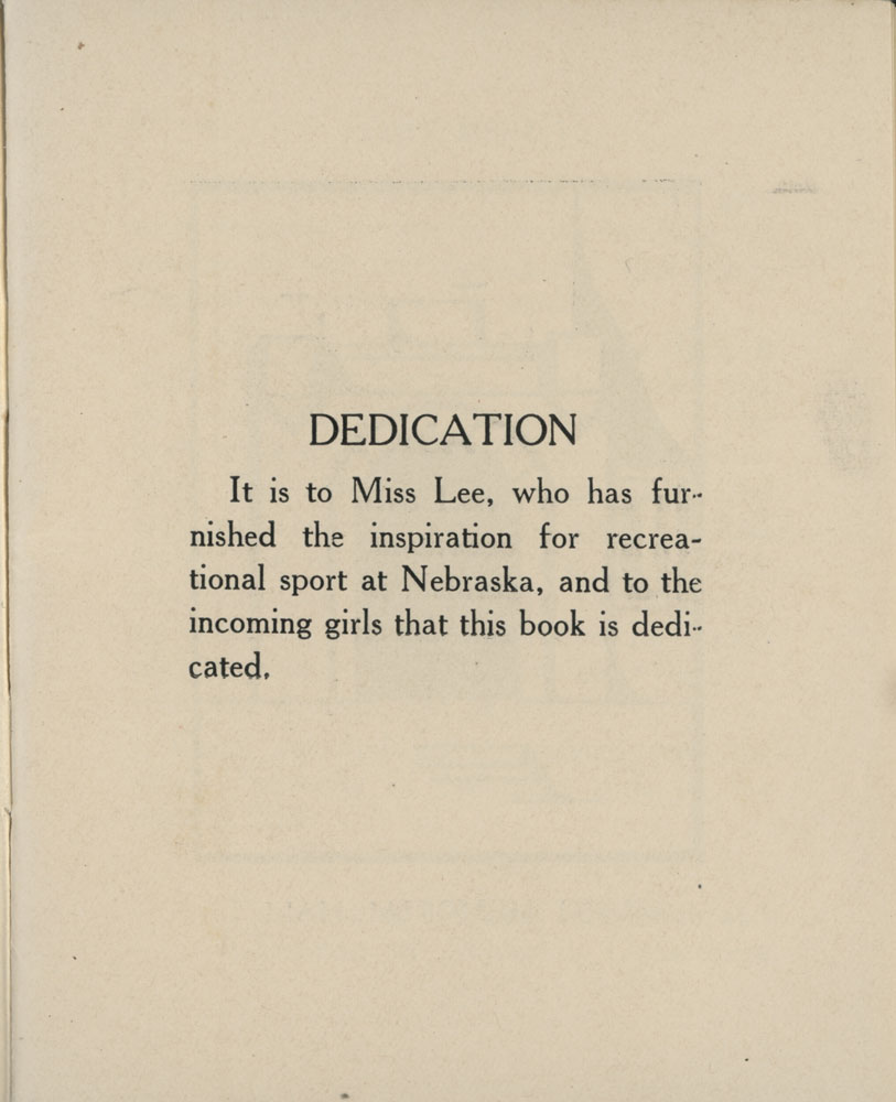 A dedication from a book