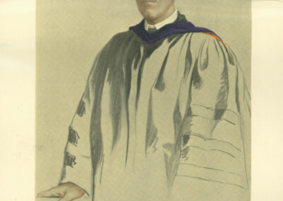 A color sketch of Wilson as his presidential portrait for Princeton
